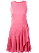 Alexander Mcqueen Ruffled Mini Dress, Women's, Size: 38, Pink/purple, Viscose/silk
