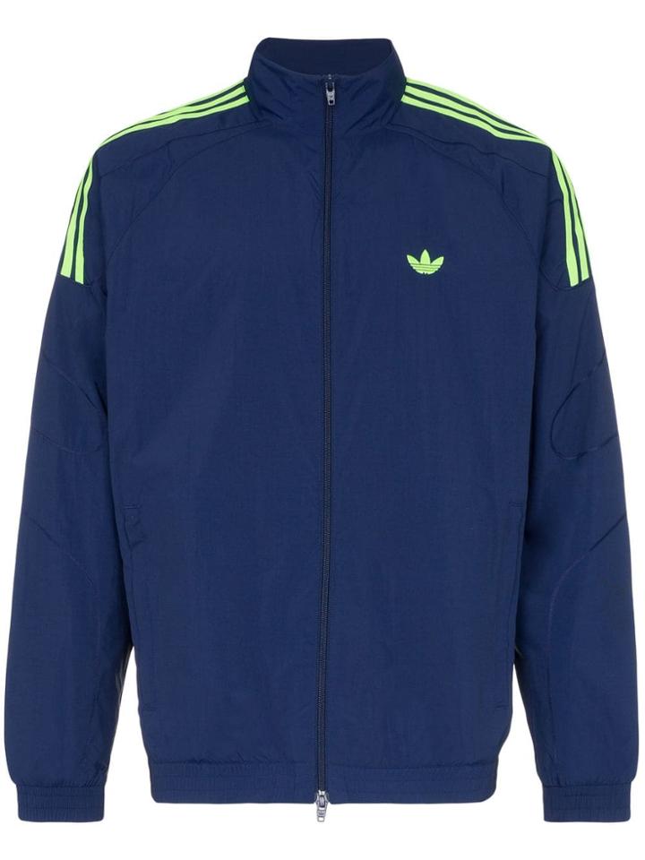 Adidas Navy Blue Triple Stripe Bomber Jacket