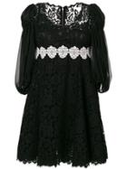 Dolce & Gabbana Broderie Anglaise Lace Dress - Black