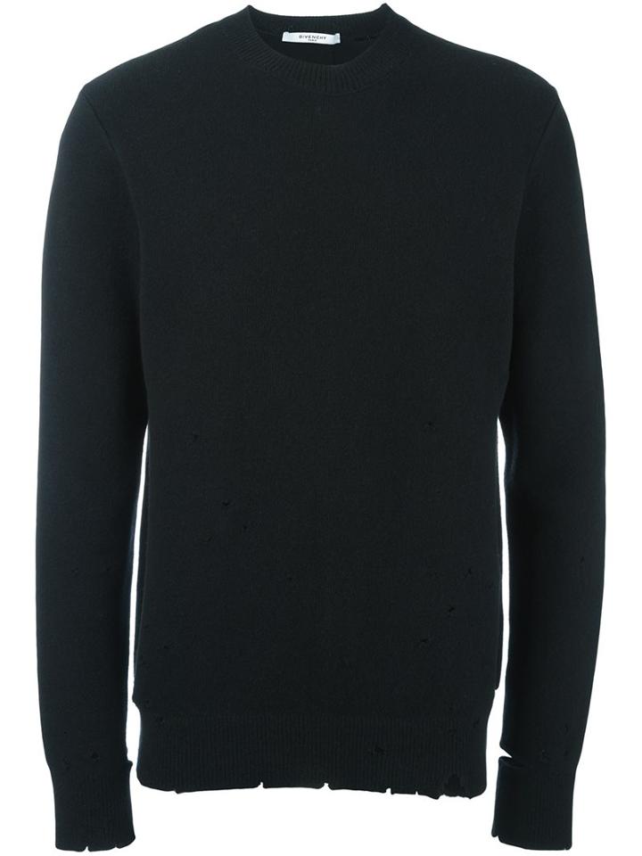 Givenchy Distressed Jumper, Men's, Size: Xs, Black, Wool