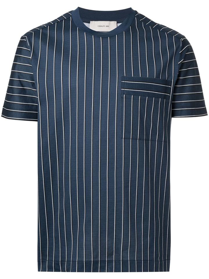 Cerruti 1881 Striped Print T-shirt - Blue