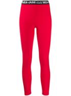 Mia-iam Logo Leggings - Red