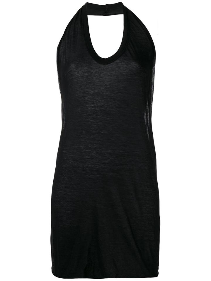 Rick Owens Oversized Halter Top, Women's, Size: 40, Black, Cotton