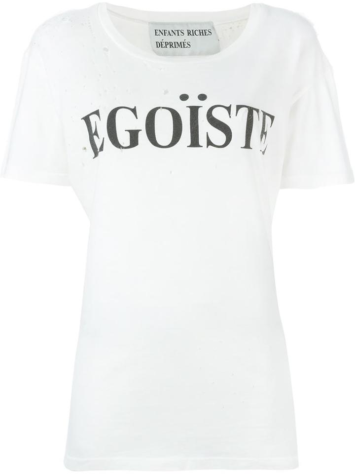 Enfants Riches Deprimes Egoiste T-shirt, Women's, Size: M, White, Cotton