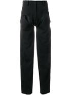 Y / Project Thigh Cut Out Trousers - Black