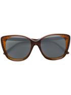 Bottega Veneta Eyewear Cat Eye Sunglasses - Brown