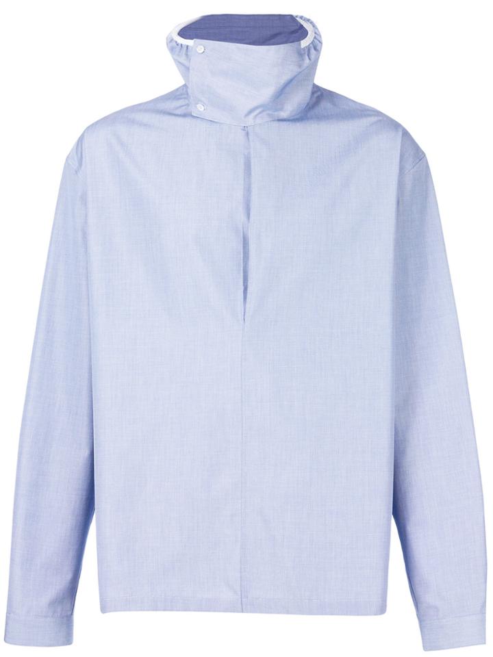 Jil Sander High Neck Shirt - Blue