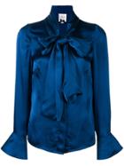 Edward Achour Paris Bow Tie Shirt - Blue