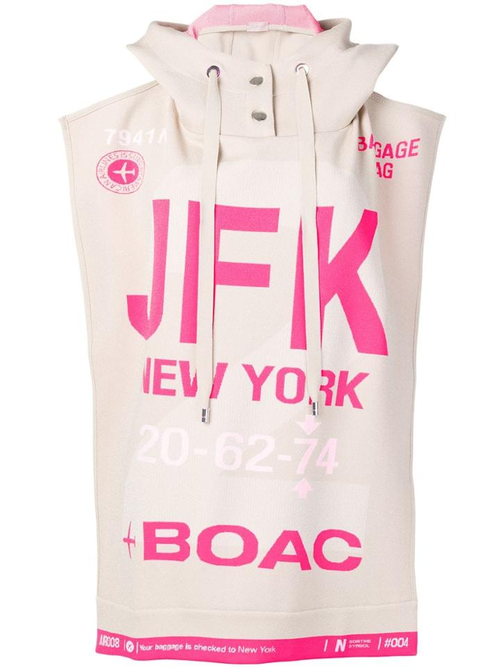 Mrz Slogan Hooded Top - Neutrals