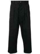 Covert Cropped Tailored Trousers - Black