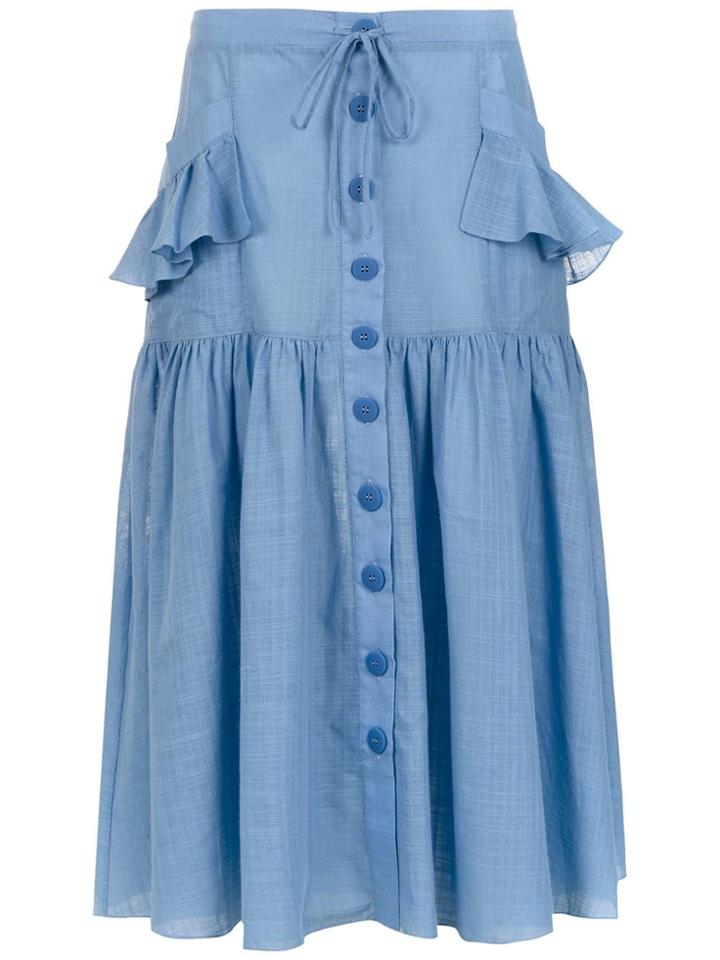 Clube Bossa Saia Midi Fara - Blue
