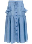 Clube Bossa Saia Midi Fara - Blue