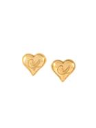 Christian Lacroix Vintage Heart Clip-on Earrings - Metallic