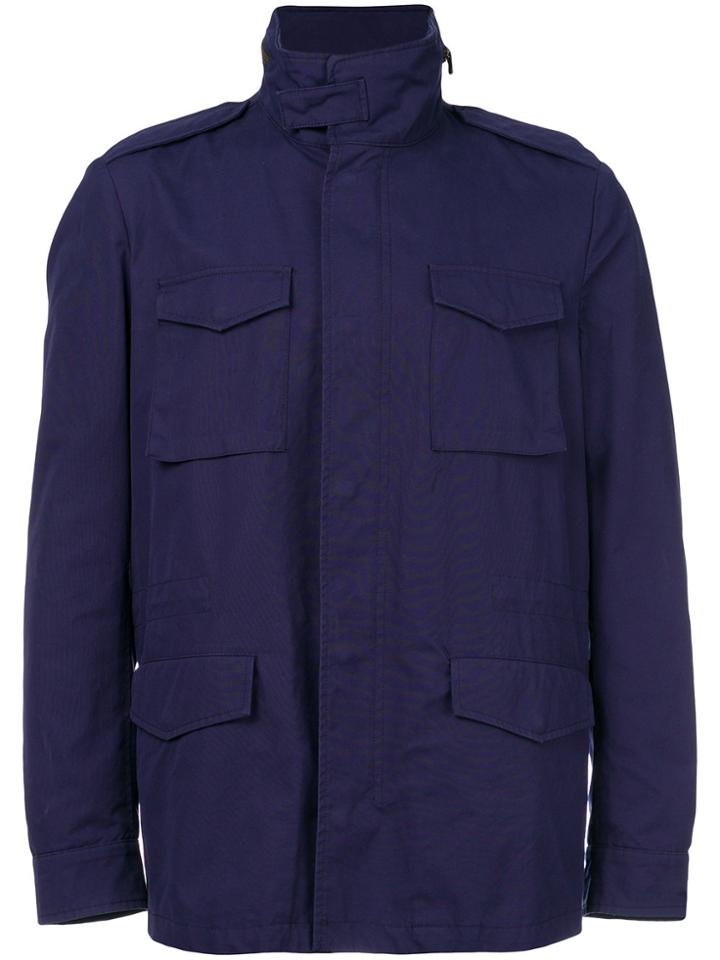 Mp Massimo Piombo Lapel Pockets Jacket - Blue