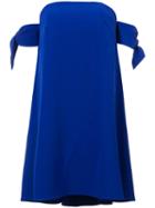 Milly - Knotted Sleeves Dress - Women - Polyester/spandex/elastane - 8, Blue, Polyester/spandex/elastane