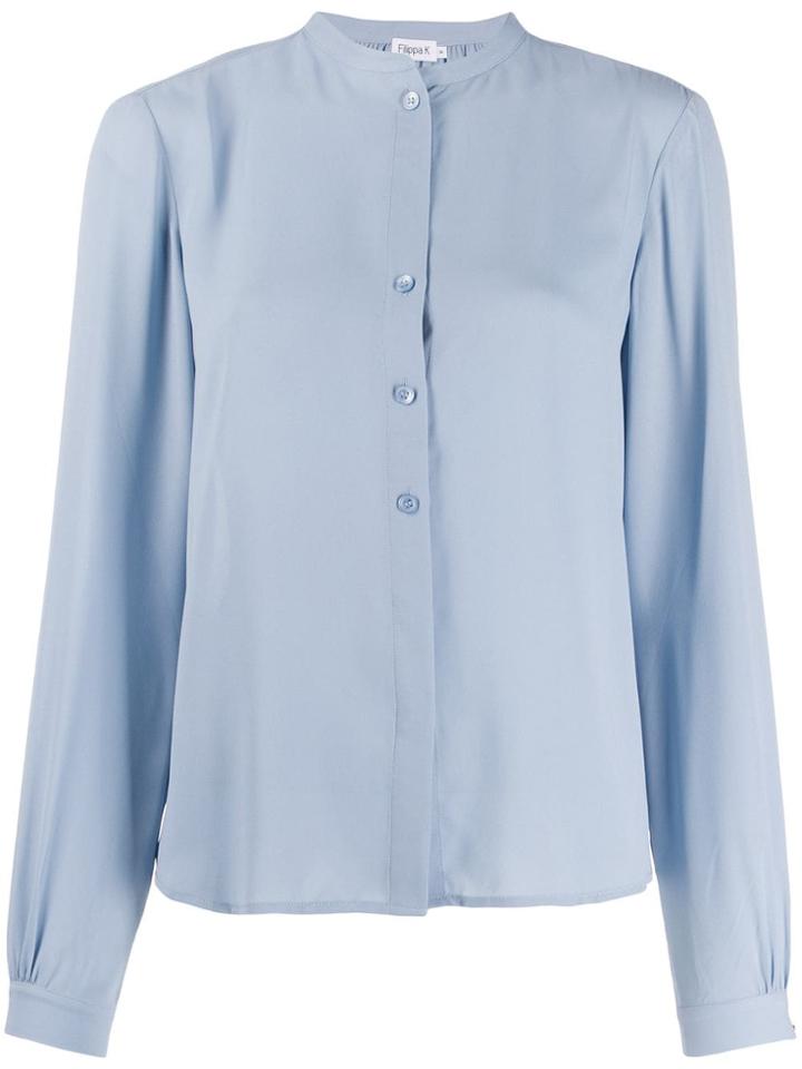 Filippa-k Adele Stand Collar Blouse - Blue