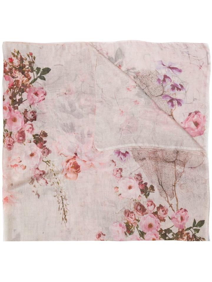 Faliero Sarti Floral Woven Scarf - Neutrals