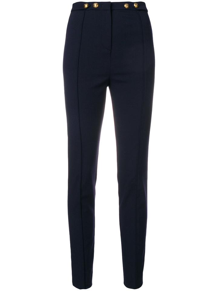 Pinko High-waist Slim Trousers - Blue