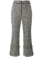 Erdem Houndstooth Boucle Trousers - Black