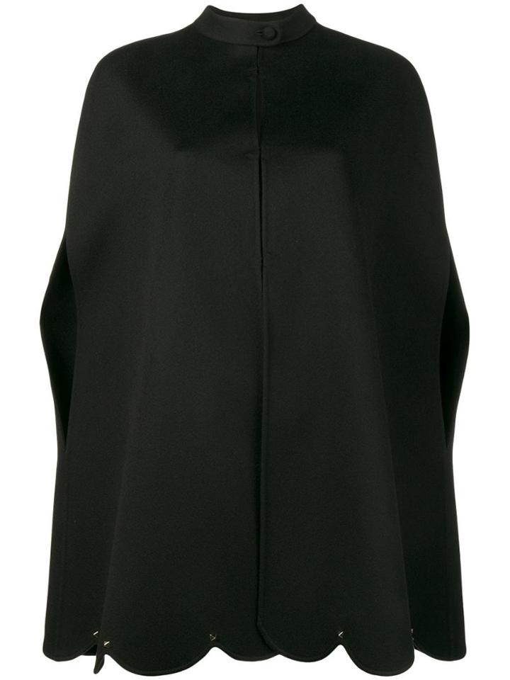 Valentino Scalloped Cape - Black