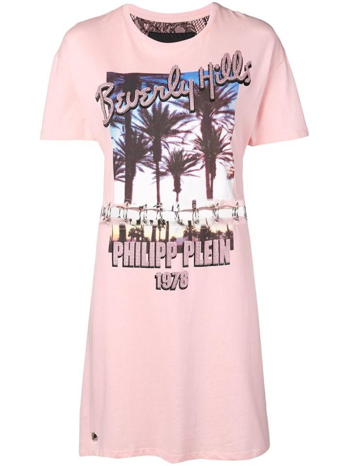 Philipp Plein Printed T-shirt Dress - Pink