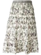 Tory Burch Elasticated Floral Print Skirt