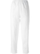 Forte Forte Slim Cropped Trousers, Women's, Size: Ii, White, Linen/flax/cotton