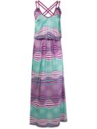Brigitte Long Sleeveless Dress, Women's, Size: Medium, Pink/purple, Silk/modal