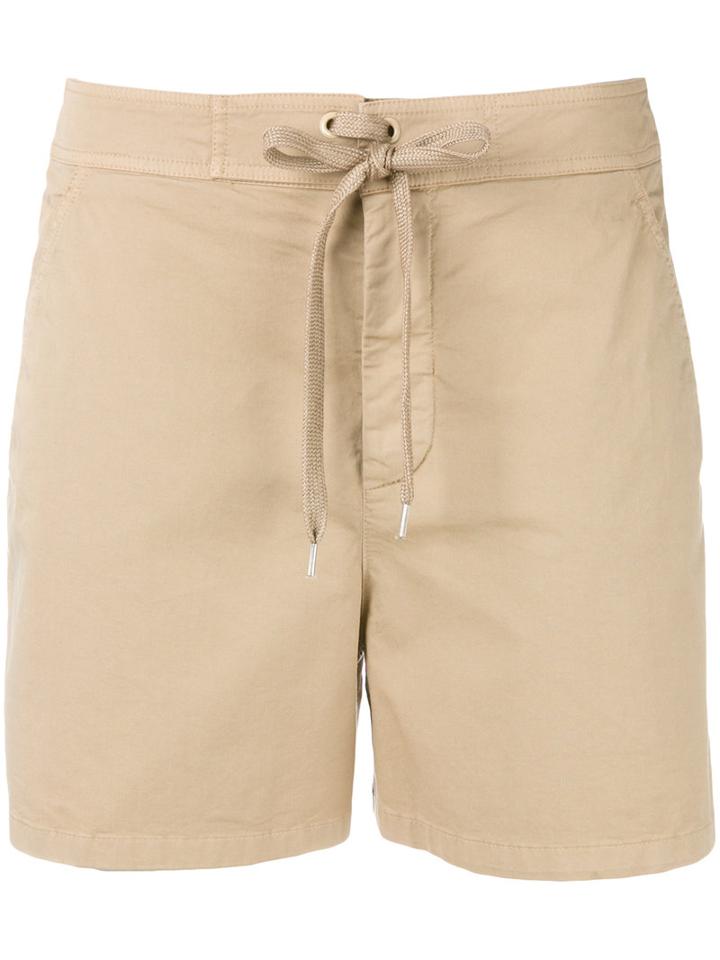 Red Valentino Lace-up Shorts, Women's, Size: 42, Nude/neutrals, Cotton/spandex/elastane