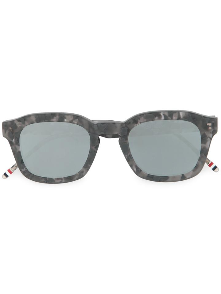Thom Browne Eyewear Marble Effect Square Sunglasses - Grey