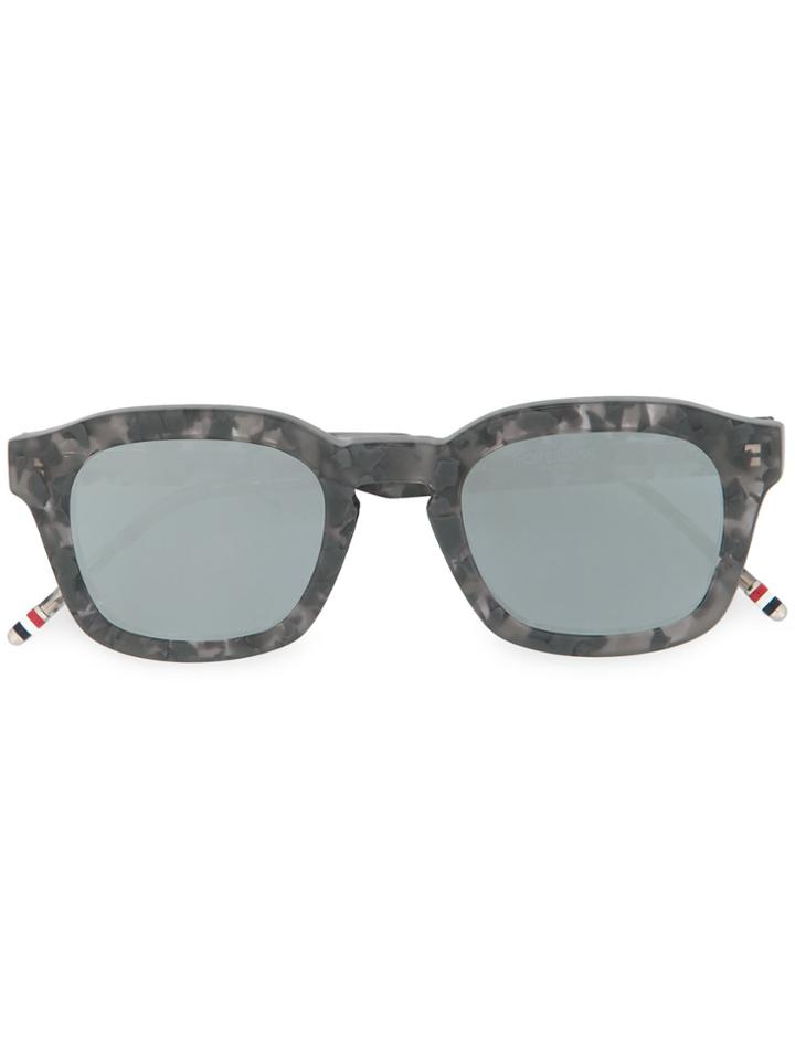 Thom Browne Eyewear Marble Effect Square Sunglasses - Grey