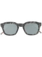 Thom Browne Eyewear Marble Effect Square Sunglasses - Grey