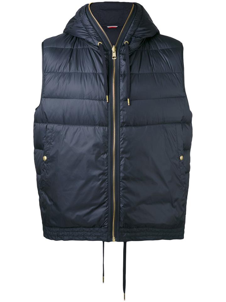Moncler Gamme Bleu - Padded Gilet - Men - Cotton/feather Down/polyamide - 3, Blue, Cotton/feather Down/polyamide