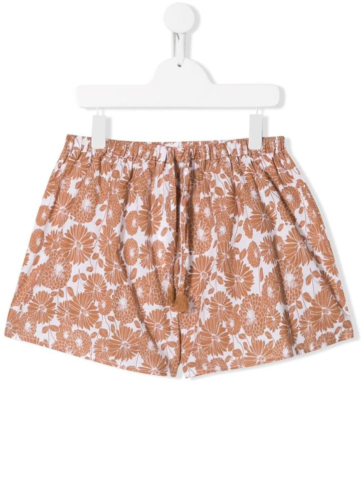 Douuod Kids All-over Print Shorts - Brown