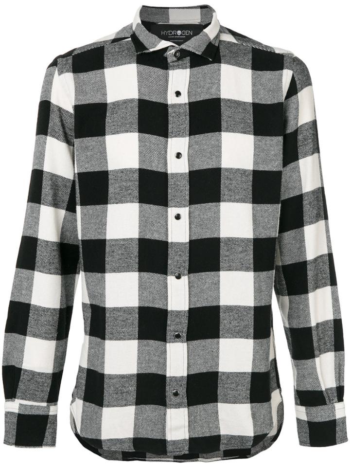 Hydrogen Checked Shirt - White