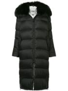 Yves Salomon Army Fur Collar Padded Parka - Black