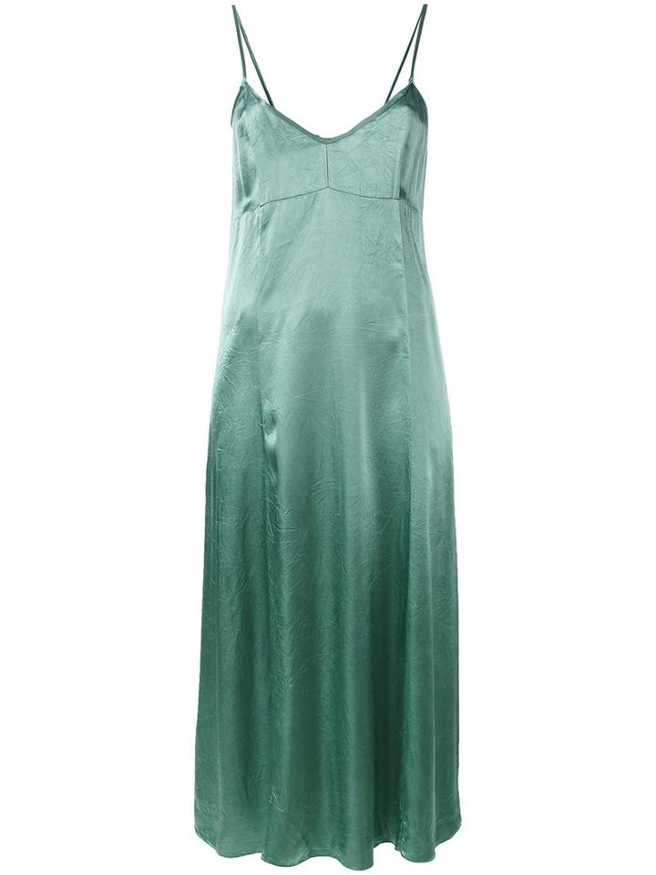 Forte Forte Long Slip Dress, Women's, Size: Ii, Green, Viscose