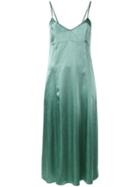 Forte Forte Long Slip Dress, Women's, Size: Ii, Green, Viscose