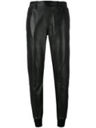 Manokhi - Slim-fit Trousers - Women - Lamb Skin - 38, Black, Lamb Skin