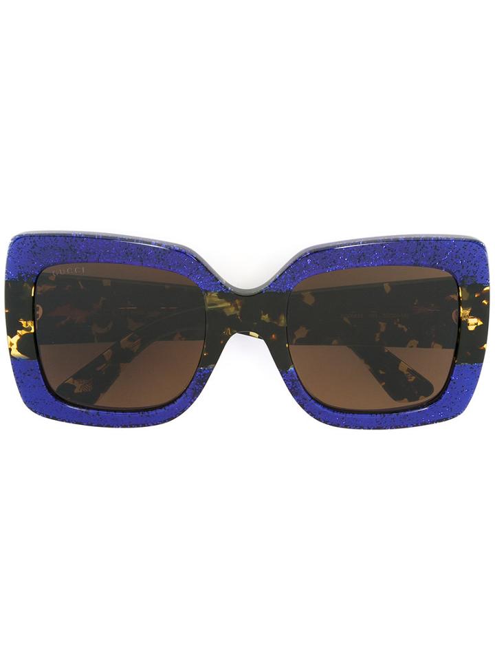 Gucci Eyewear - Oversized Square Sunglasses - Women - Acetate - One Size, Women's, Blue, Acetate