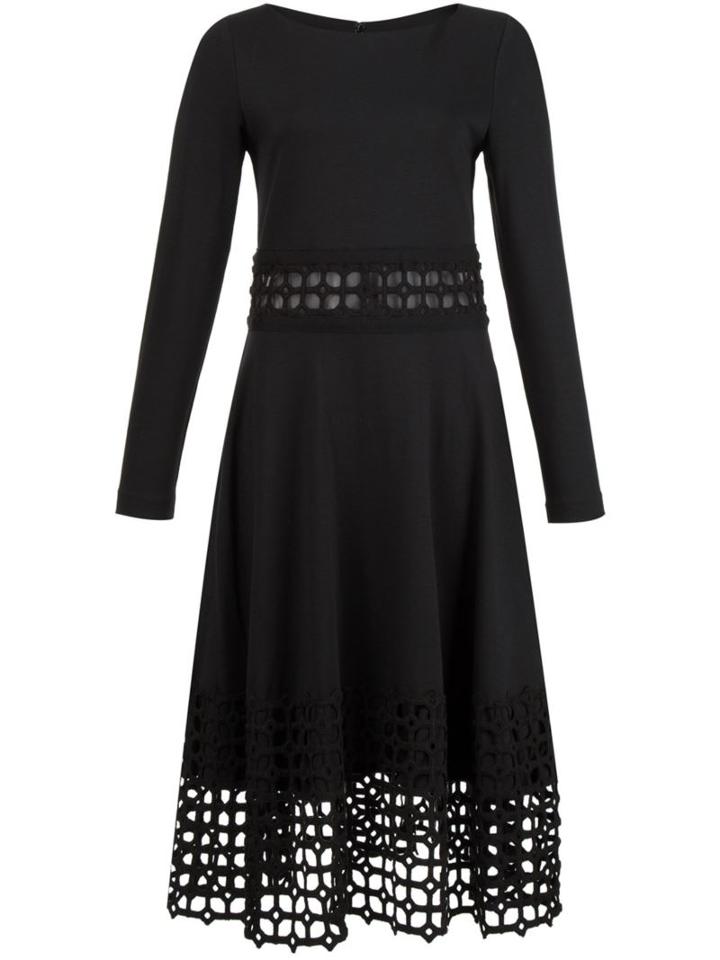 Lela Rose Embroidered Detail Dress