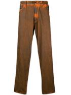 U.p.w.w. Straight Cropped Jeans - Yellow & Orange