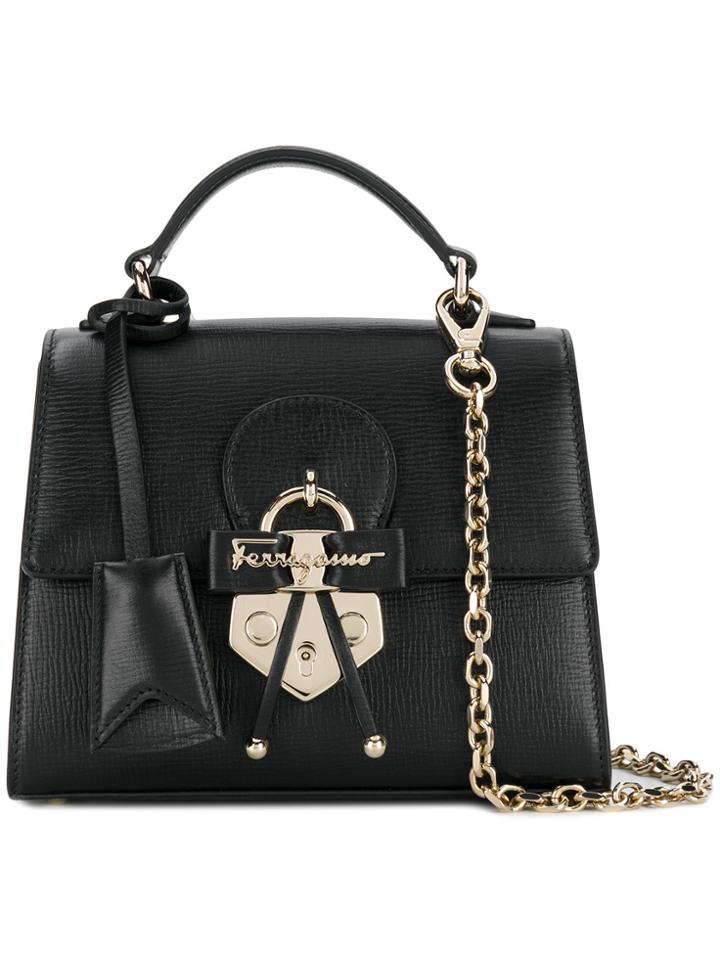 Salvatore Ferragamo Letty Top Handle Mini Bag - Black