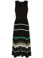 Proenza Schouler Sleeveless Ribbed Skirt Knitted Dress - Black