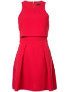 Black Halo - Structured Sleeveless Dress - Women - Spandex/elastane/polyimide - 4, Red, Spandex/elastane/polyimide