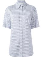 Céline Grid Print Shirt, Women's, Size: 38, Blue, Cotton/viscose