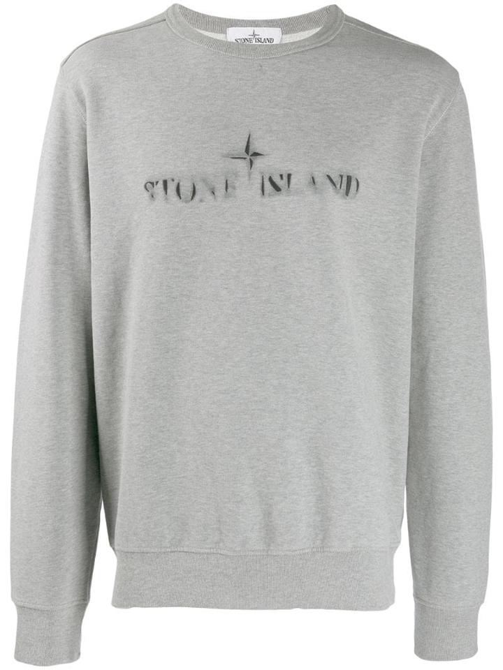Stone Island Logo Sweater - Grey