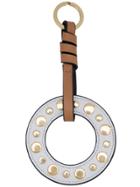 Dvf Diane Von Furstenberg Small Studded Circle Charm - White