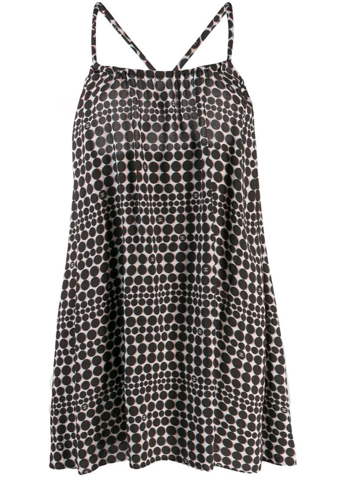 Chanel Vintage 2010's Polka Dotted Loose Dress - Black