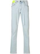 Off-white Belted Slim Fit Jeans - Blue